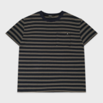 ALAND A LOGO STRIPED POCKET T-SHIRT (NAVY)