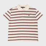 ALAND A WAPPEN STRIPE COLLAR T-SHIRT (CREAM)