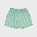 ALAND A LOGO STRIPED TRUNK SHORTS (GREEN)