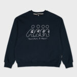 ALAND RUN RUN A MAN GRAPHIC SWEAT SHIRT (NAVY)