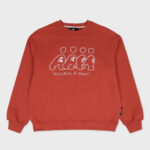 ALAND RUN RUN A MAN GRAPHIC SWEAT SHIRT (ORANGE)