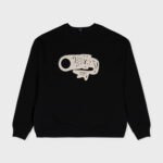 ALAND FISH BOUCLE LOGO SWEATSHIRT (BLACK)