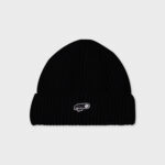ALAND FISH WAPPEN RIBBED BEANIE (BLACK)