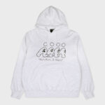 ALAND RUN RUN A MAN LOGO HOODY (LIGHT GREY)