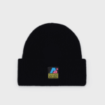 ALAND A MAN PATCH LOGO WOOL BEANIE (BLACK)