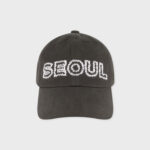 ALAND SEOUL STITCH LOGO BASEBALL CAP (DARK BROWN)